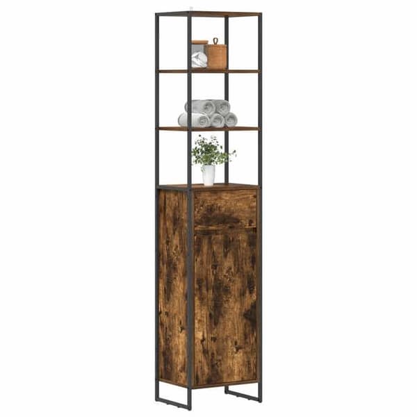 Maison Exclusive - Badrumsskåp Ek Rökig 40 x 30 x 180 cm Rökt ek