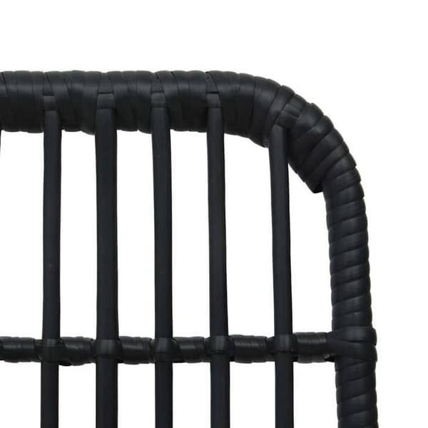 Maison Exclusive - Trädgårdsstolar set om 2 Flätad plast Svart