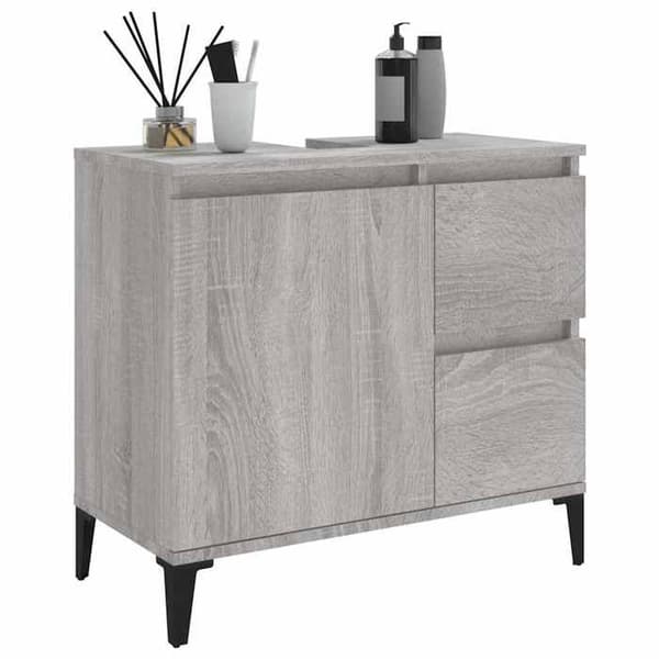 Maison Exclusive - Badskåp sonoma grå 65x33x60 cm ingenjörsträ