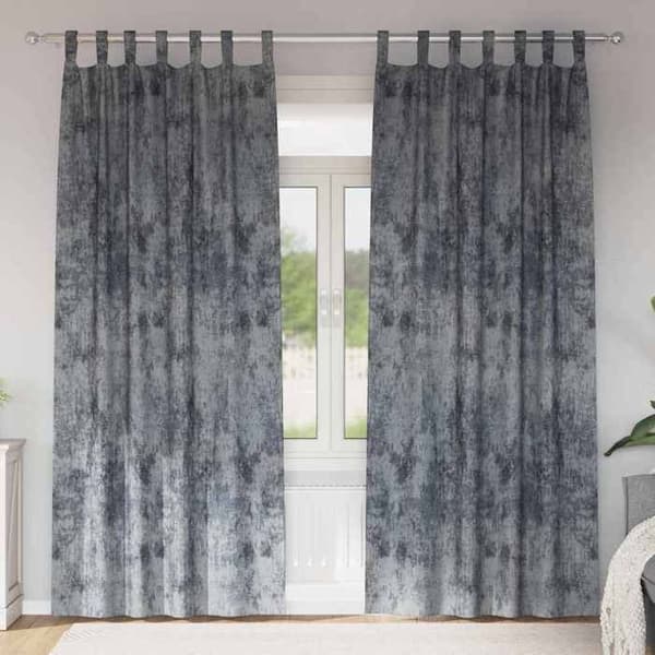 Maison Exclusive - Samettiverhot 2 kpl Harmaa Hopea 260 x 140 cm Sametti