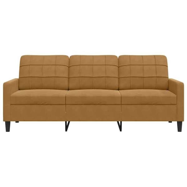 Maison Exclusive - 3-sitssoffa Brun 180 cm Sammet brun