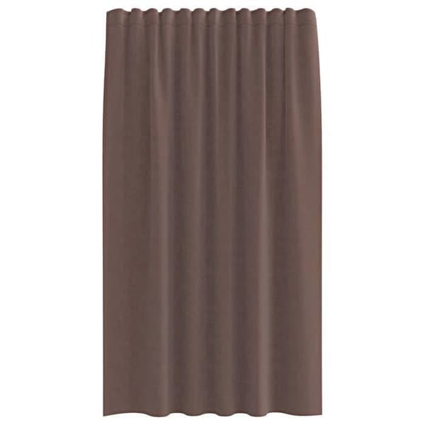 Voilage - MAISON EXCLUSIVE - Sæt med 2 dele - Stangtræk - 100% polyester - Brun kastanj