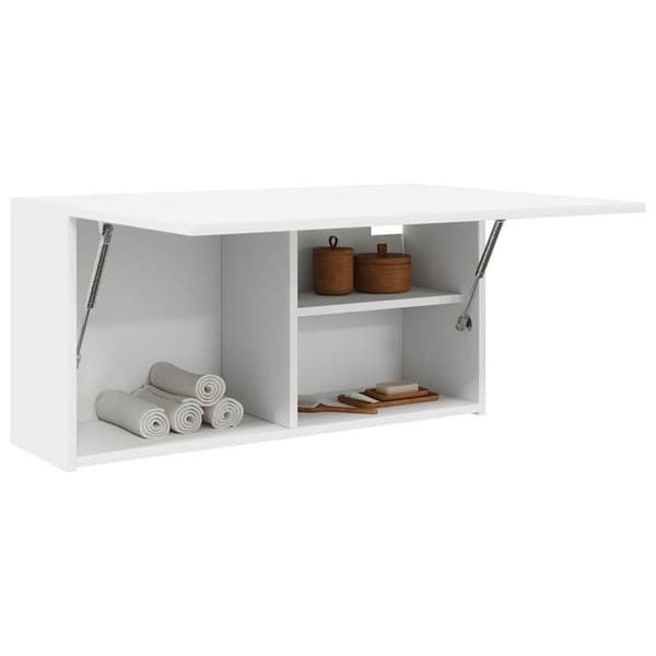 Maison Exclusive - Väggmonterad badrumsskåp vit 80x25x40 cm ingenjörsträ