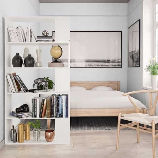 Maison Exclusive - Bibliotek/Rumseparator Hvid Ingeniørtræ