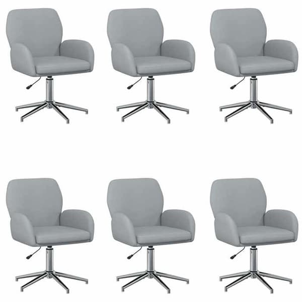 Maison Exclusive - Drejeborde 6 stk 54 x 58 x 90 cm Lys grå Ljusgrått