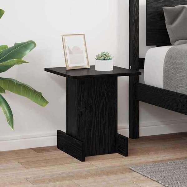 Maison Exclusive - Sidebord Sort eg 35,5 x 35 x 40 cm Ingeniørtræ