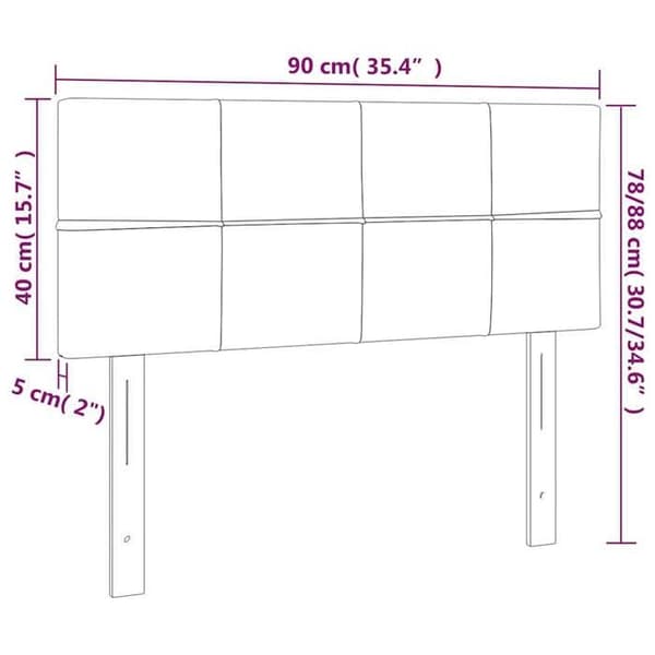 Maison Exclusive - Mörkblå sänggavel 90x5x78/88 cm Sammet