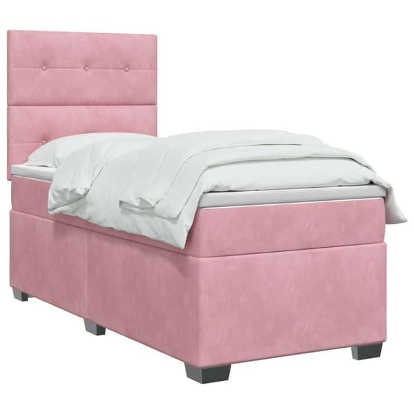 Maison Exclusive - Boxspring-sänky Rose patjalla 100 x 200 cm Sametti Ros