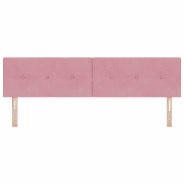 Maison Exclusive - Ruusupäällysteinen sänkytausta 180 cm Sametti Ros