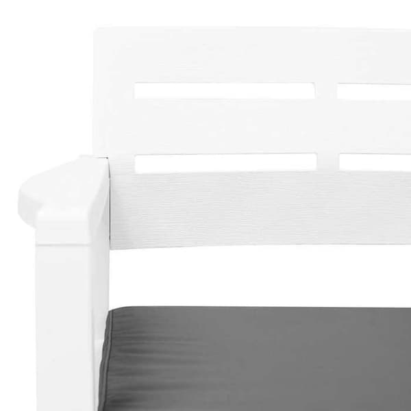 Maison Exclusive - Trädgårdsmöbler 3 delar Plast Vit