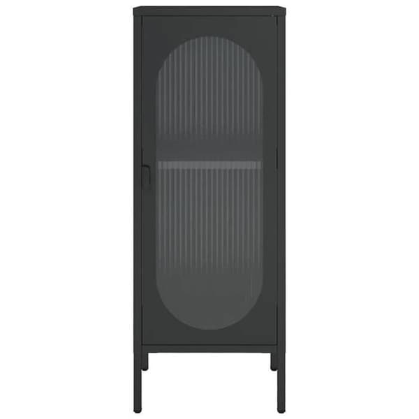 Maison Exclusive - Sort buffet 40x35x105 cm glas og stål