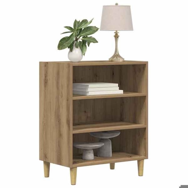 Maison Exclusive - Buffet i egetræ, håndlavet 57x35x75 cm, ingeniørtræ
