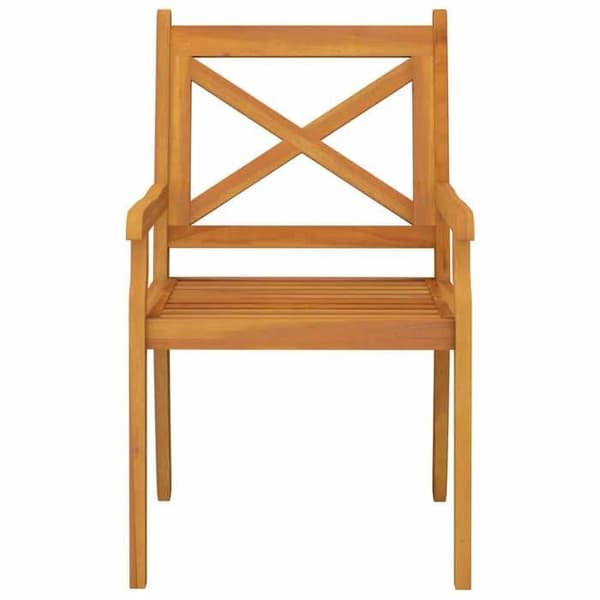 Maison Exclusive - Utomhusmatstolar set om 2 i massivt akaciaträ