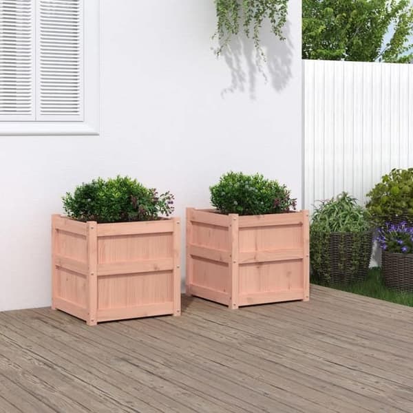 Maison Exclusive - 2 st blomlådor i massiv douglas