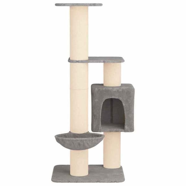 Maison Exclusive - Katte træ med sisal kløepæle Lys grå 137 cm Ljusgrått