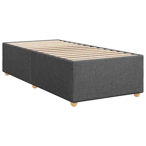 Lys boxspring - MAISON EXCLUSIVE - 100 x 200 cm - Stof - Mørkegrå - Madras med medium fasthed Mörkgrå