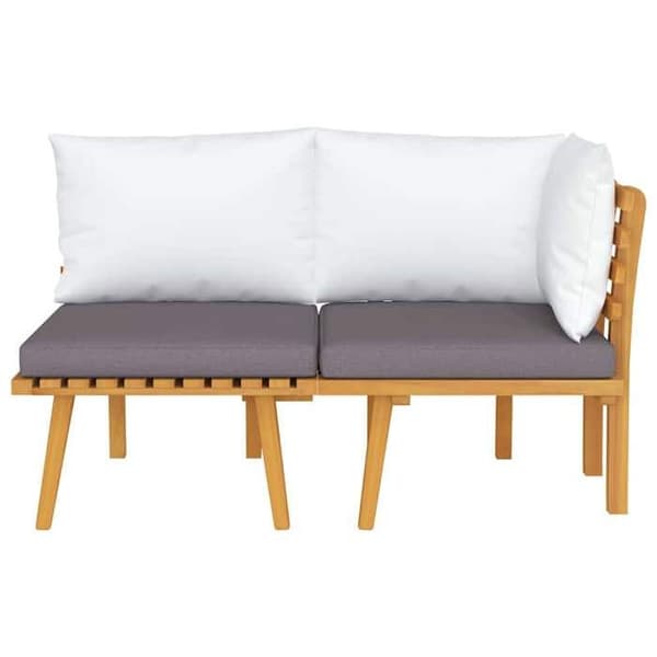 Maison Exclusive - Havegruppe 2 stk med puder i solid akacietræ