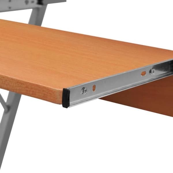 Maison Exclusive - Computerbord med skuffe til tastatur i brun kastanj