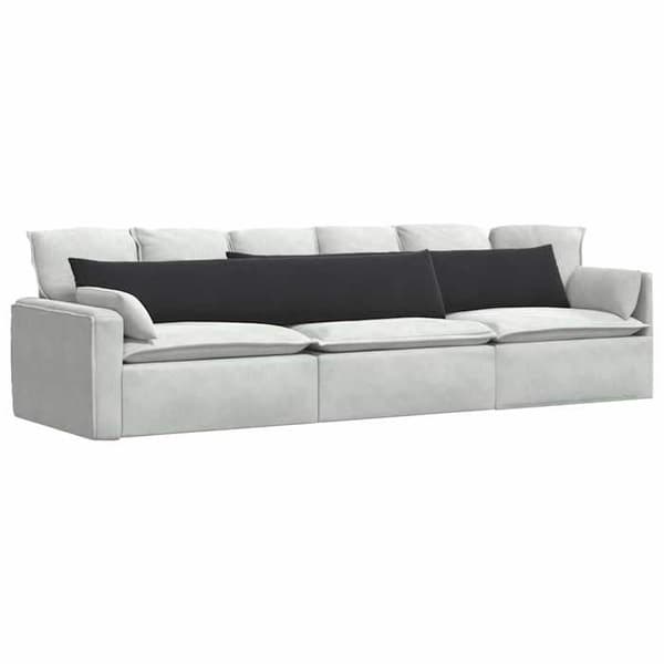 Maison Exclusive - Sohvatyynyt 2 kpl Sametti Musta 200 x 40 cm Svart