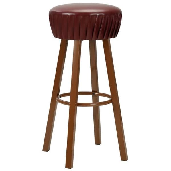 Maison Exclusive - Barstolar set om 2 brun konstläder brun