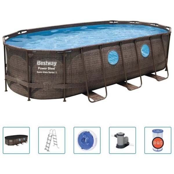 Bestway Power Steel Swim Vista Series poolspel 549x274x122 cm122 [cm]