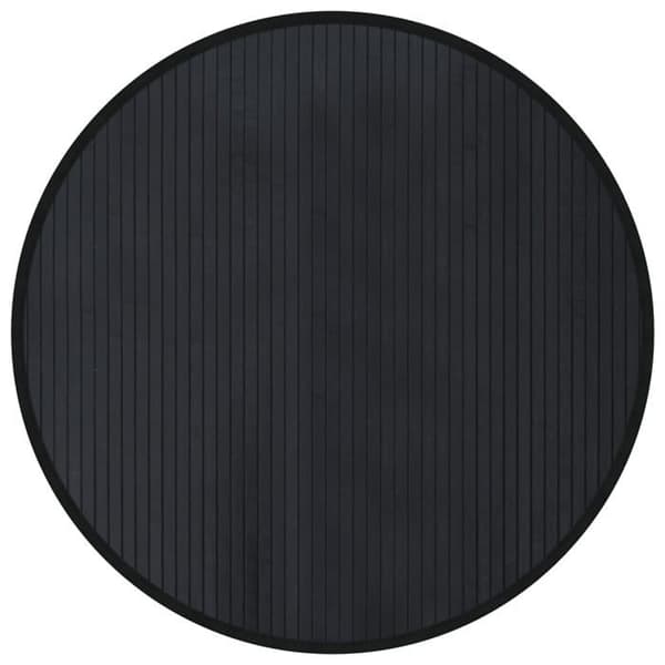 Maison Exclusive - Rund matta svart 80 cm bambu