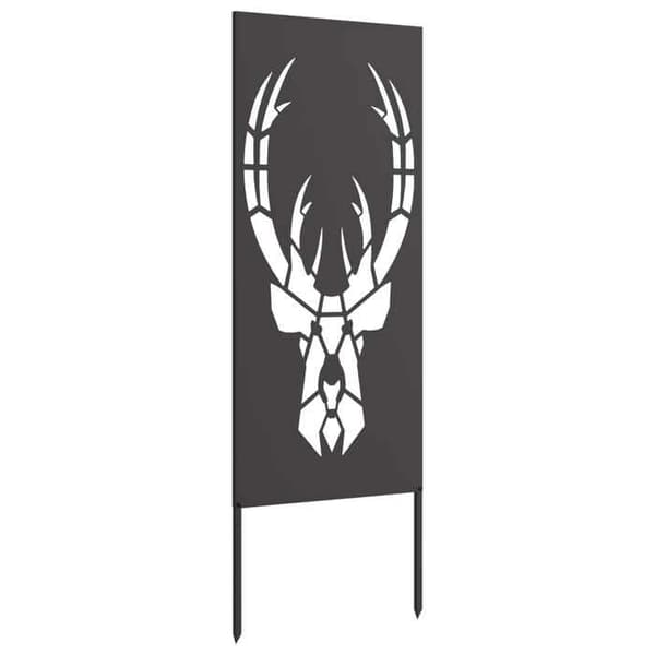 Havemur - EKSKLUSIV HUS - Rektangulær - Sort - 50 x 140 cm - Stål med mat finish Svart