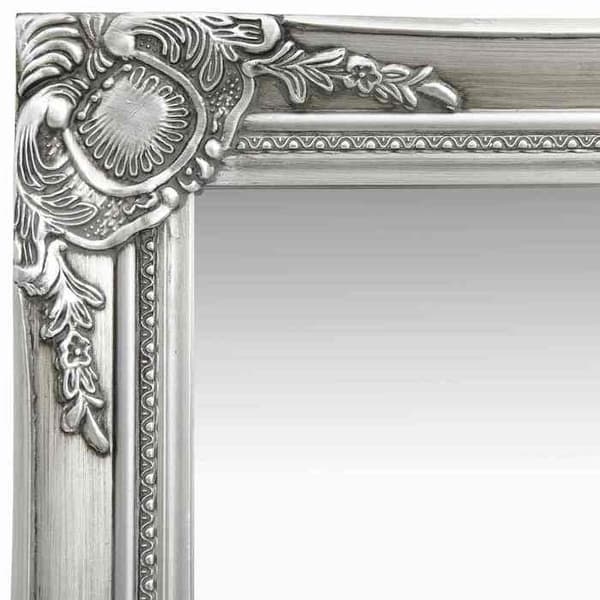 Maison Exclusive - Barockstil väggspegel 40x40 cm Silverfärgad
