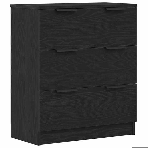 Maison Exclusive - Buffet Sort egetræ 60 x 30 x 70 cm Ingeniørtræ svart ek