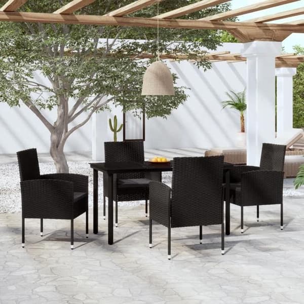 Maison Exclusive - Have spisebordssæt 5 stk Sort