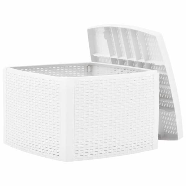 Sido bord - EXKLUSIV HEM - 54 x 54 x 36,5 cm - Vit - Polypropen - Förvaringsfack