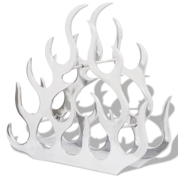 Maison Exclusive - Flaskställ för 11 flaskor Silver Aluminium Silver