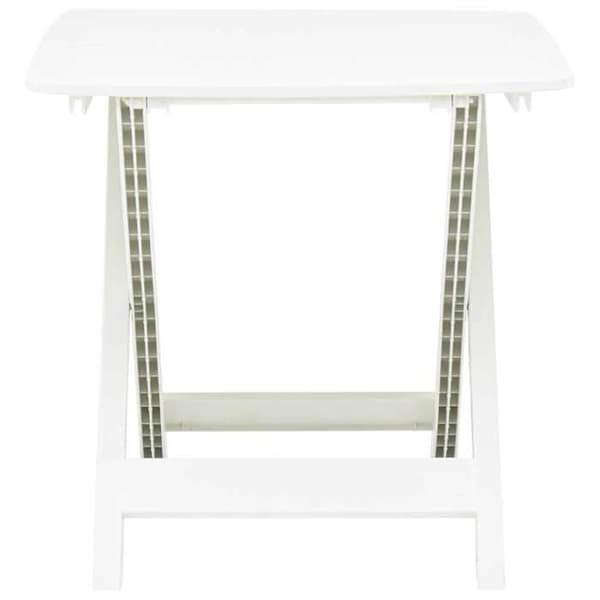 Maison Exclusive - Fällbord för trädgård Vit 79x72x70 cm Plast Vit