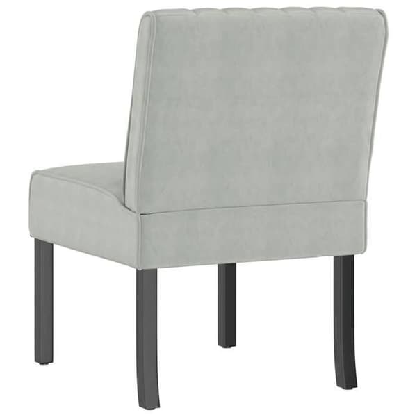 Maison Exclusive - Grå velour stol uden armlæn