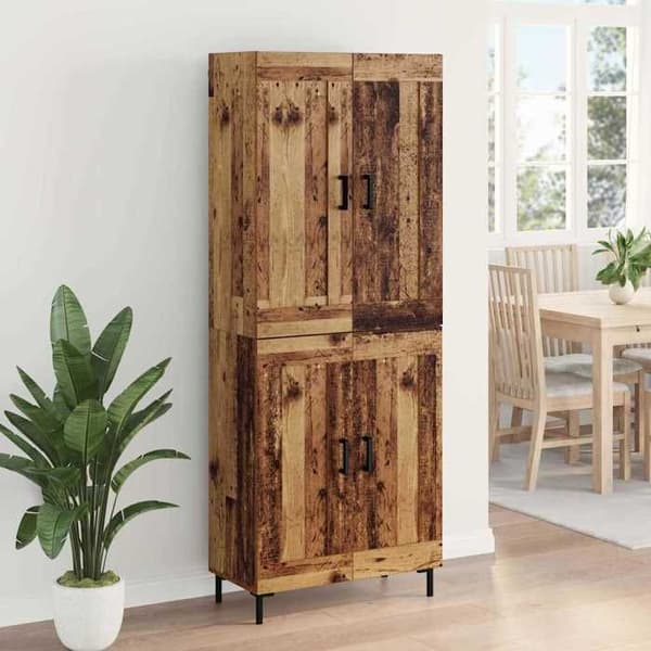 Maison Exclusive - Korkea Kaappi 2 kpl Vanha Puu 69,5 x 34 x 180 cm Ej specificerat