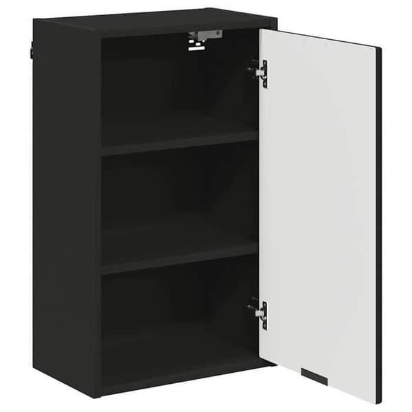 Maison Exclusive - Væghængt badeværelsesskab Sort 39 x 23,5 x 65 cm