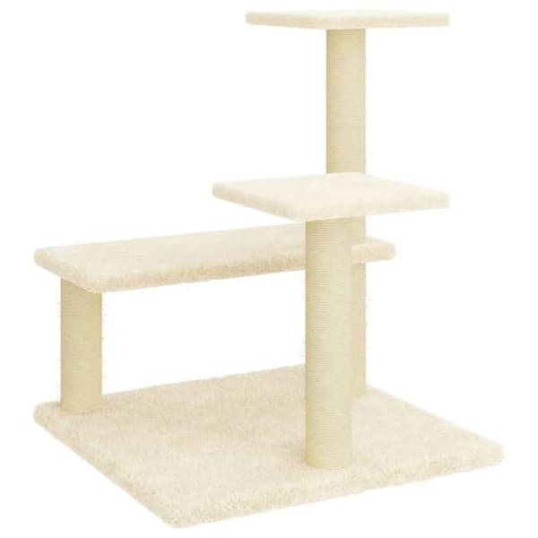 Maison Exclusive - Kattekradse med sisal i creme 61 cm
