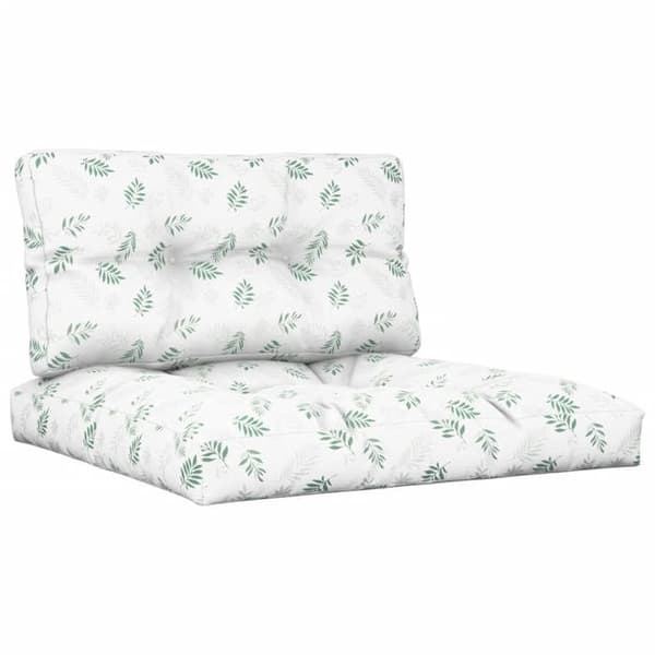 Maison Exclusive - Palettityynyt, 2 kpl, lehtikuvio, kangas