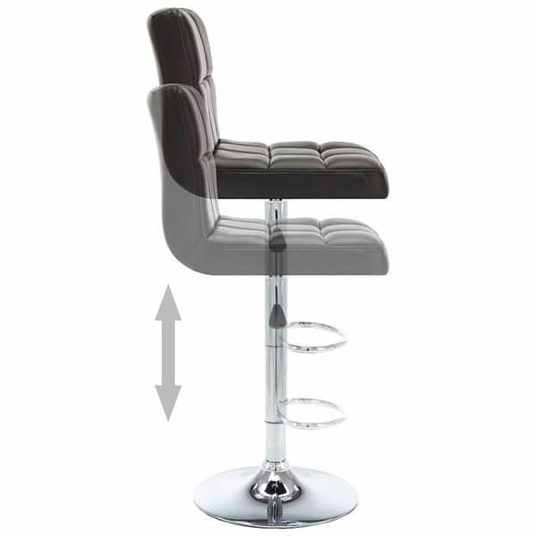 Maison Exclusive - Barstolar set om 2 brun konstläder