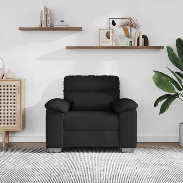 Stol - EKSKLUSIV HUS - 100 x 81 x 84 cm - Sort - Syntetisk læder - 1 plads Svart