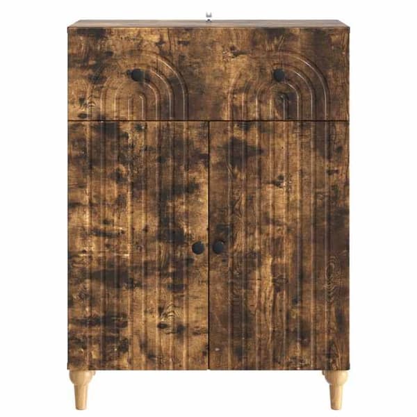 Maison Exclusive - Buffé Ek rökt 66 x 34,5 x 90 cm Ingenjörsträ
