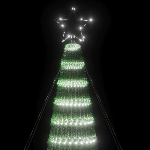 Juletræ - EKSKLUSIV HUS - 688 LED - 300 cm - Kold hvid - 8 lys effekter Grön