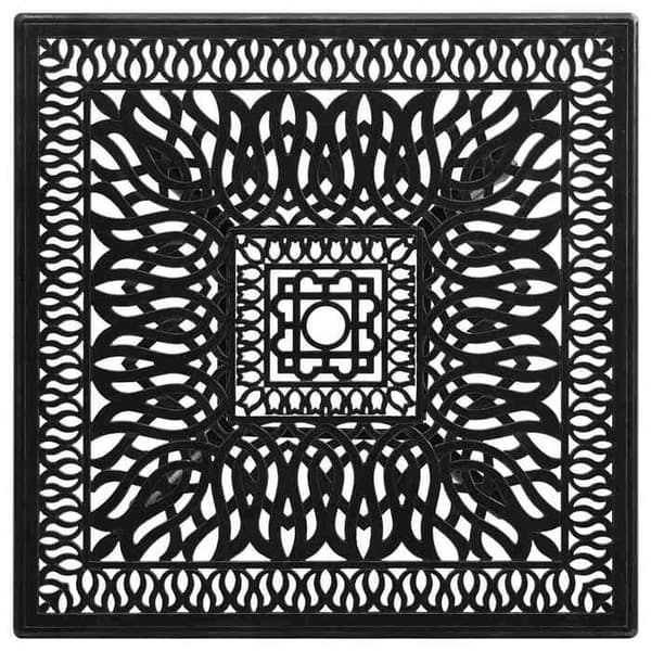 Maison Exclusive - Musta puutarhapöytä 90x90x73 cm valukaluste Svart