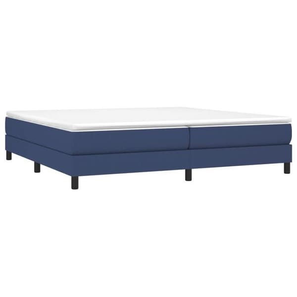 Maison Exclusive - Sängram med ribbor blå 200x200 cm tyg blå