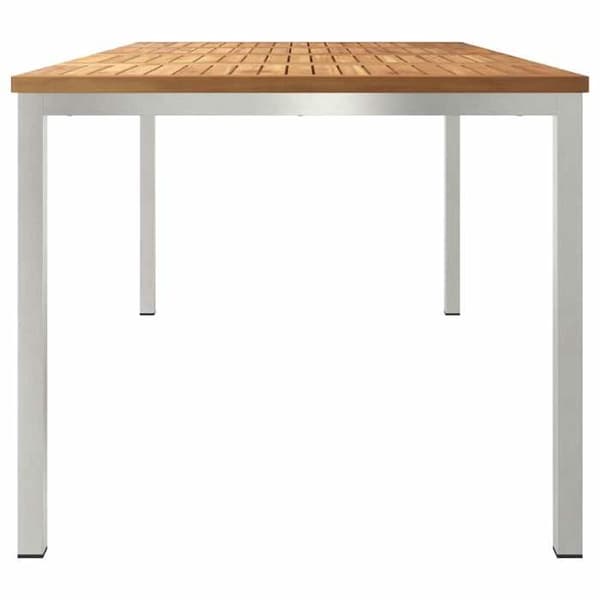 Trädgårdsbord - EXKLUSIV HEM - 180x90x75 cm - Rostfritt stål - Hårdträskiva - Rektangulär