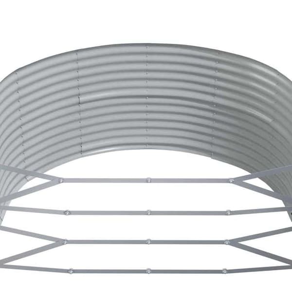 Höjd planteringslåda - EXKLUSIV HEM - 447x140x68 cm - Galvaniserat stål - Grå - Väderbeständig Grå