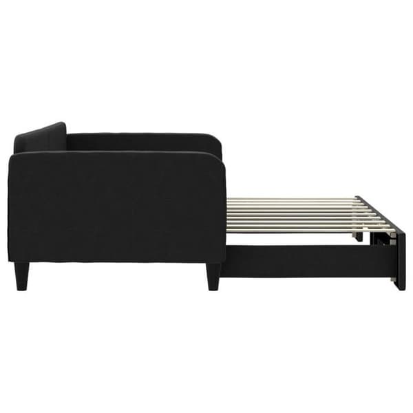 Maison Exclusive - Musta 90x190 cm vuodesohva, jossa on vetolaatikkovuode