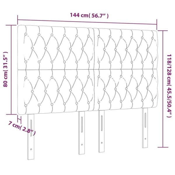 Maison Exclusive - LED-päätyharso Tummanharmaa 144x7x118/128 cm Sametti mörkgrå