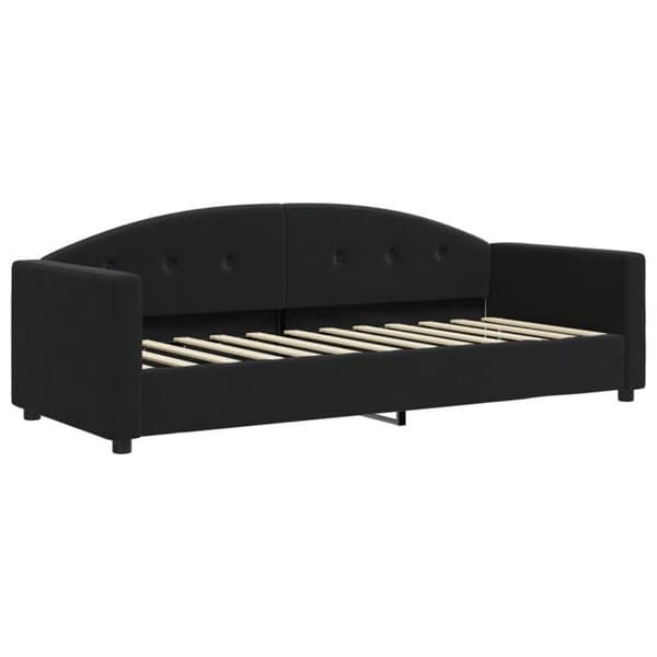 Maison Exclusive - Päivävuode mustalla patjalla 80x200 cm sametti