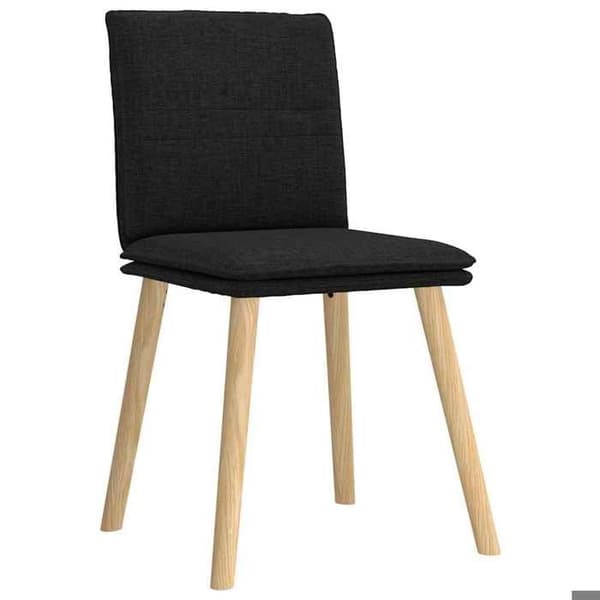 Maison Exclusive - Spisestole sæt af 6 sort stof